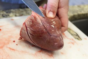 cut along the lines on the outside of the deer heart